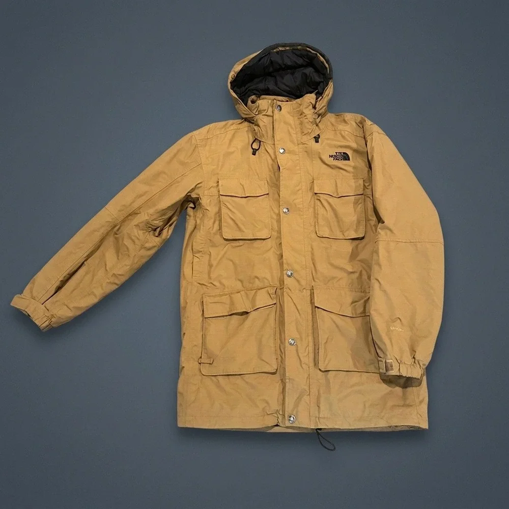 The North Face Men's Medium Tan HyVent Insulated Parka Field Jacket 4-Pocket